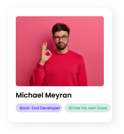 Digital ethnography study of a back-end developer who authored a book.