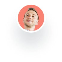 Profile of a man looking up, shown in a user circle icon.